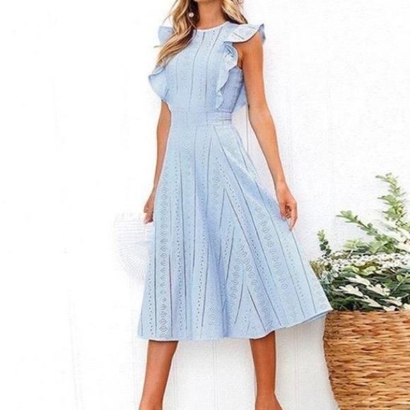 ECOWISH Baby Blue Dress NWT - Picture 1 of 10